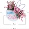 16" Spring Pink Flower Wreath with Happy Easter Sign – Front Door & Wall Decor